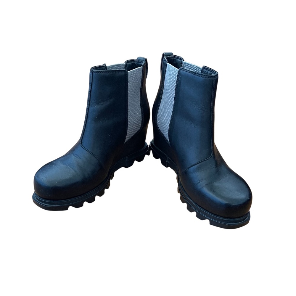Sorel Joan of Arctic Wedge III Chelsea Boots 7.5 Black Waterproof
